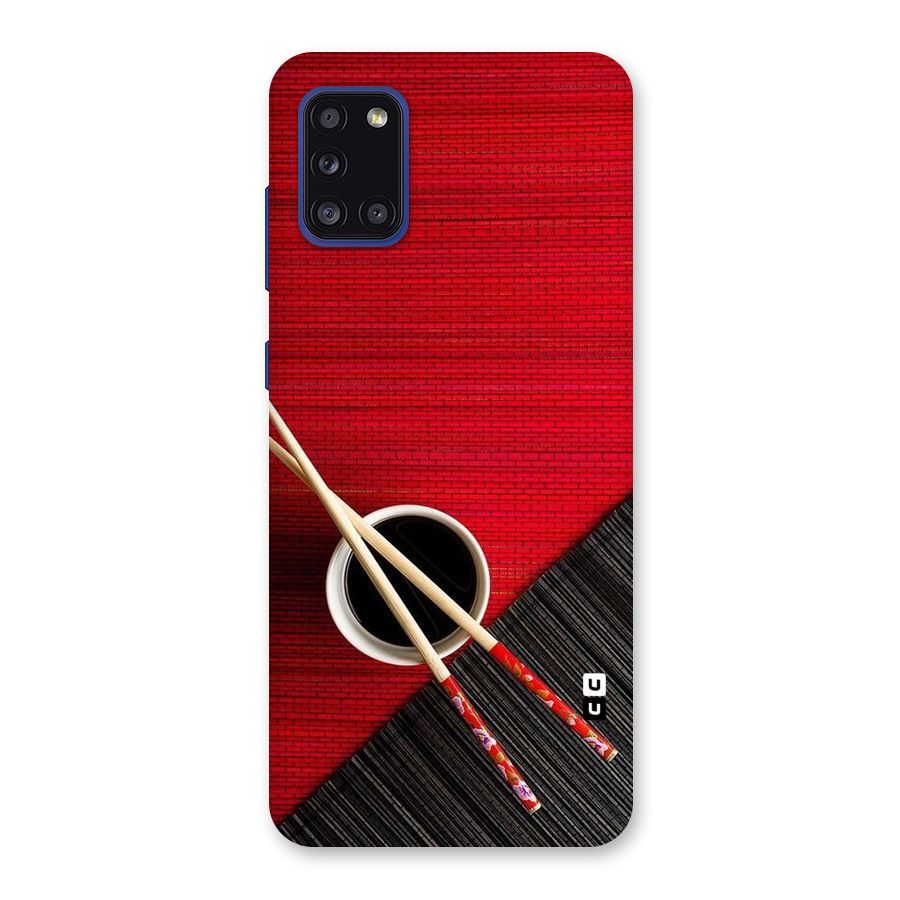 Cup Chopsticks Back Case for Galaxy A31