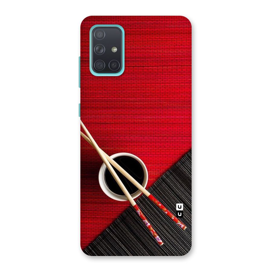 Cup Chopsticks Back Case for Galaxy A71