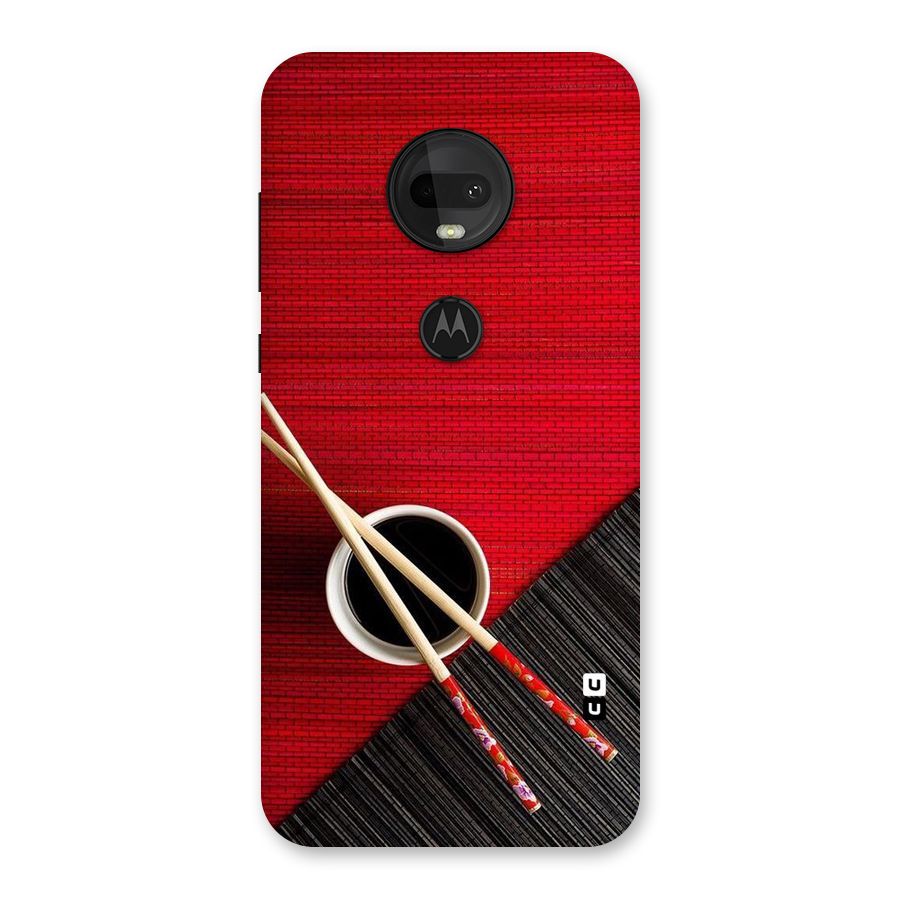 Cup Chopsticks Back Case for Moto G7