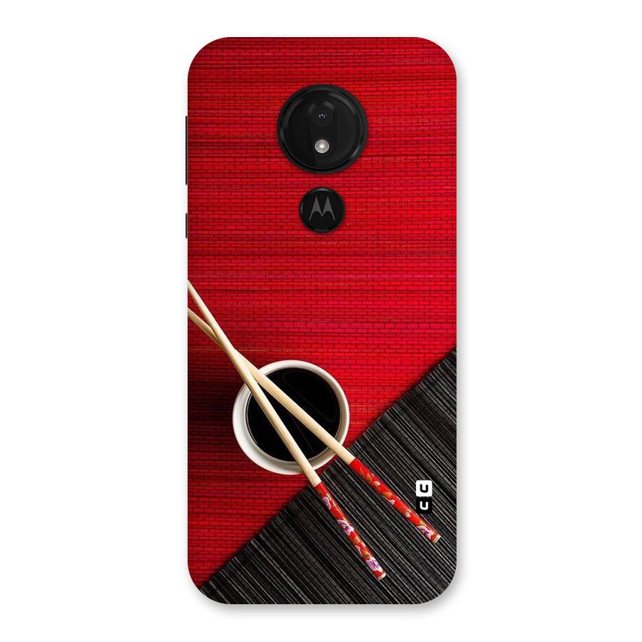 Cup Chopsticks Back Case for Moto G7 Power