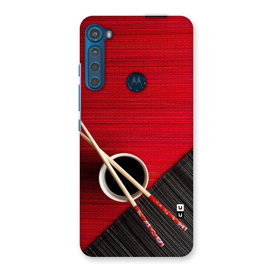 Cup Chopsticks Back Case for Motorola One Fusion Plus