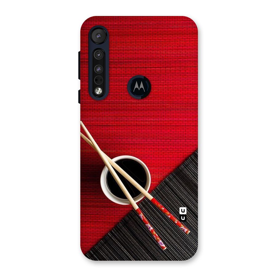 Cup Chopsticks Back Case for Motorola One Macro
