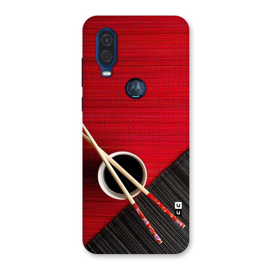 Cup Chopsticks Back Case for Motorola One Vision