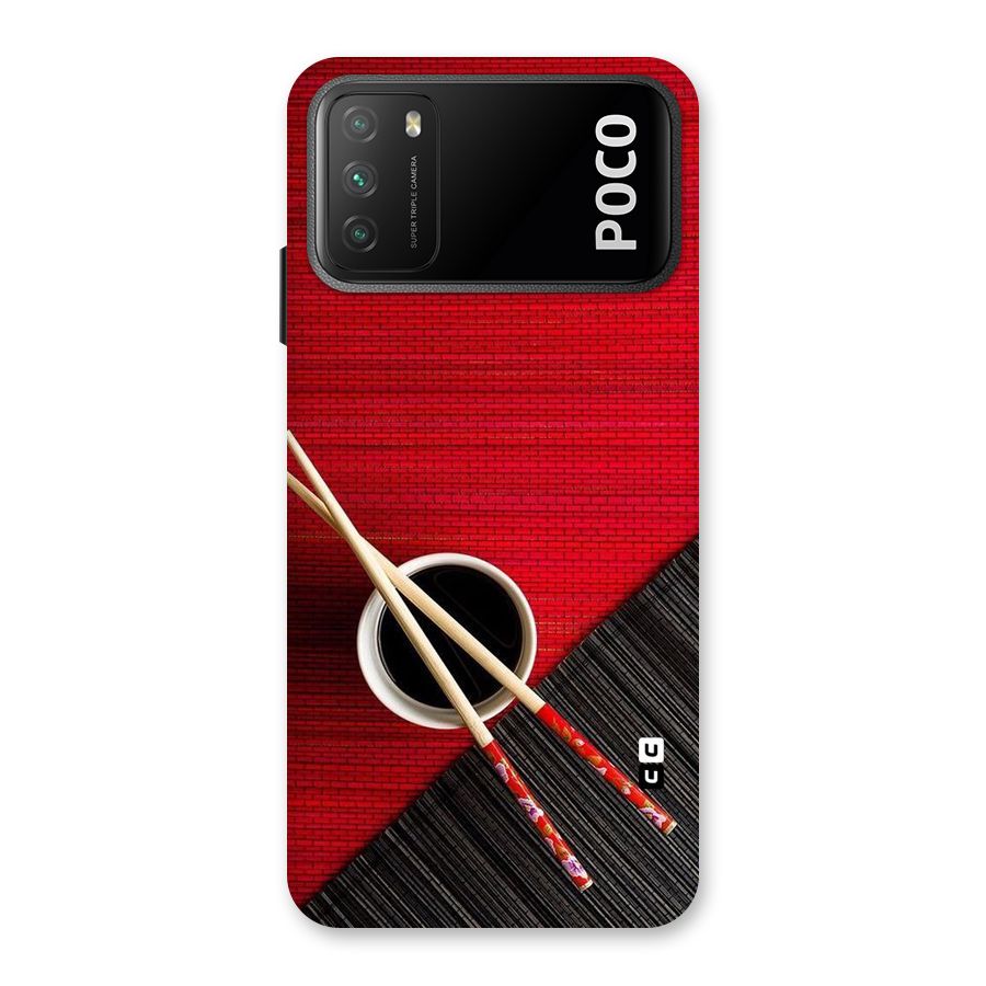 Cup Chopsticks Back Case for Poco M3
