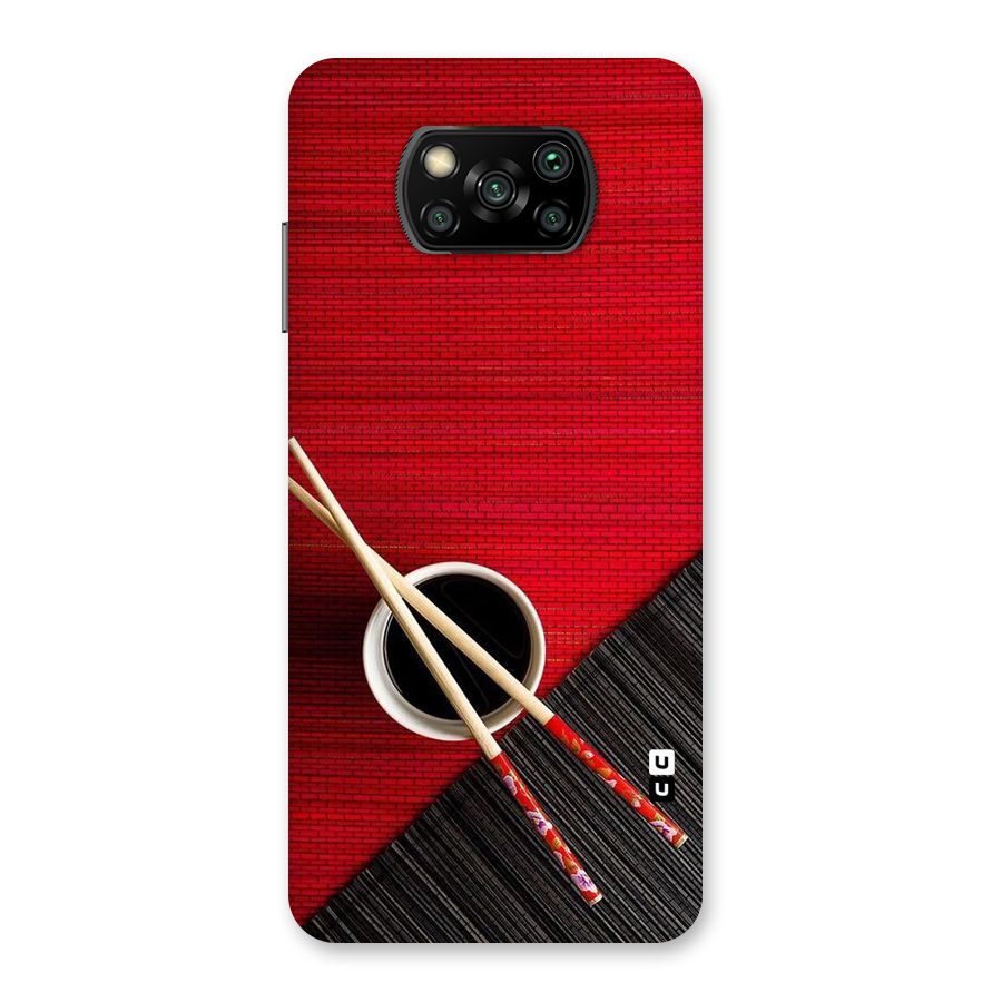 Cup Chopsticks Back Case for Poco X3