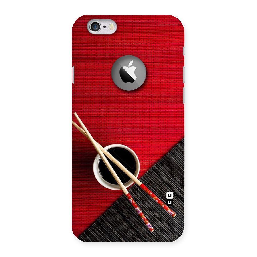 Cup Chopsticks Back Case for iPhone 6 Logo Cut