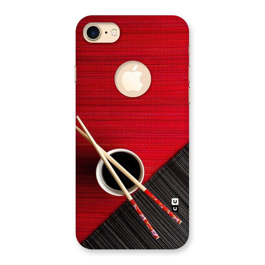 Cup Chopsticks Back Case for iPhone 7 Logo Cut