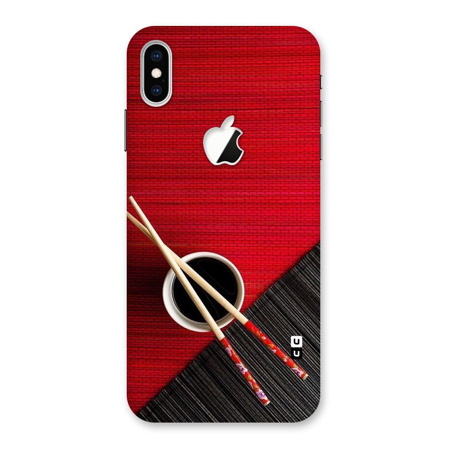 Cup Chopsticks Back Case for iPhone XS Max Apple Cut