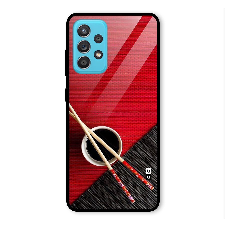 Cup Chopsticks Glass Back Case for Galaxy A52