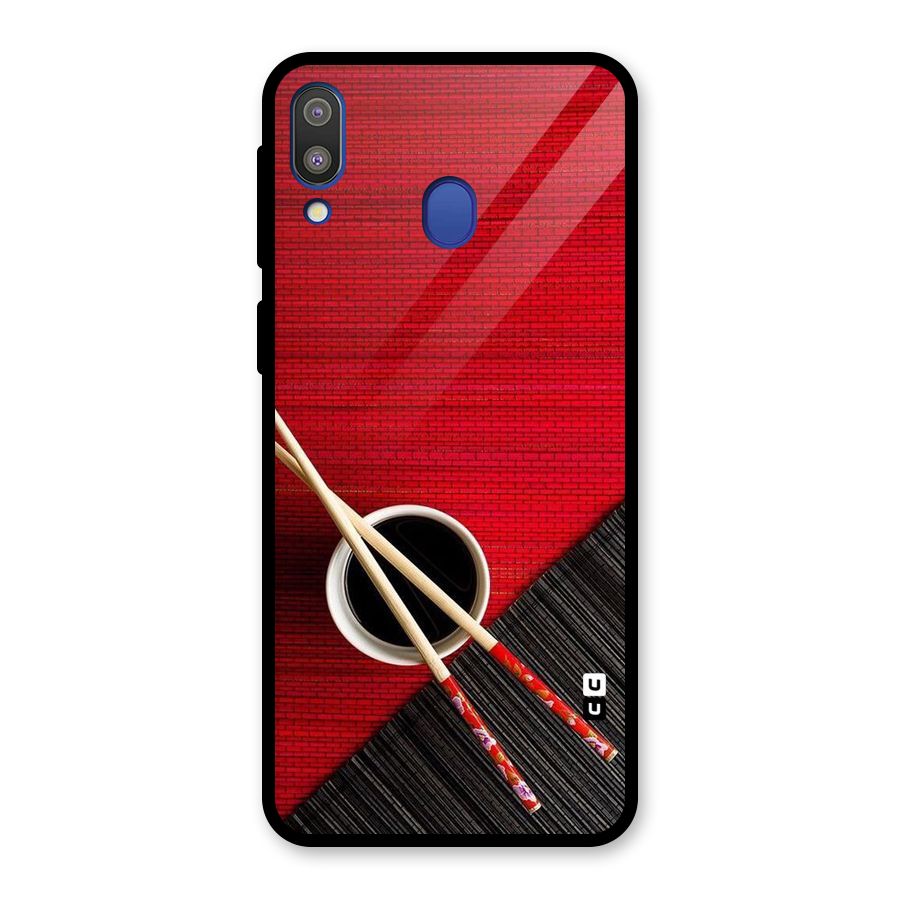 Cup Chopsticks Glass Back Case for Galaxy M20