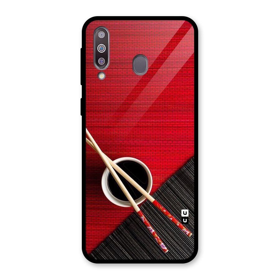 Cup Chopsticks Glass Back Case for Galaxy M30