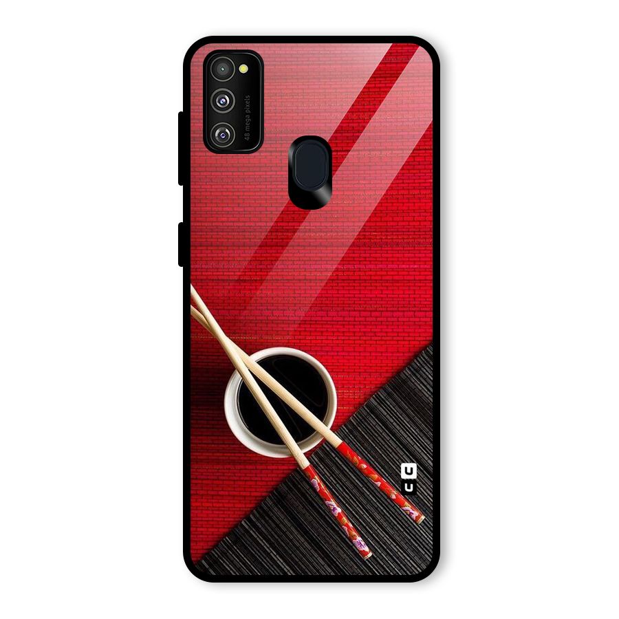 Cup Chopsticks Glass Back Case for Galaxy M30s