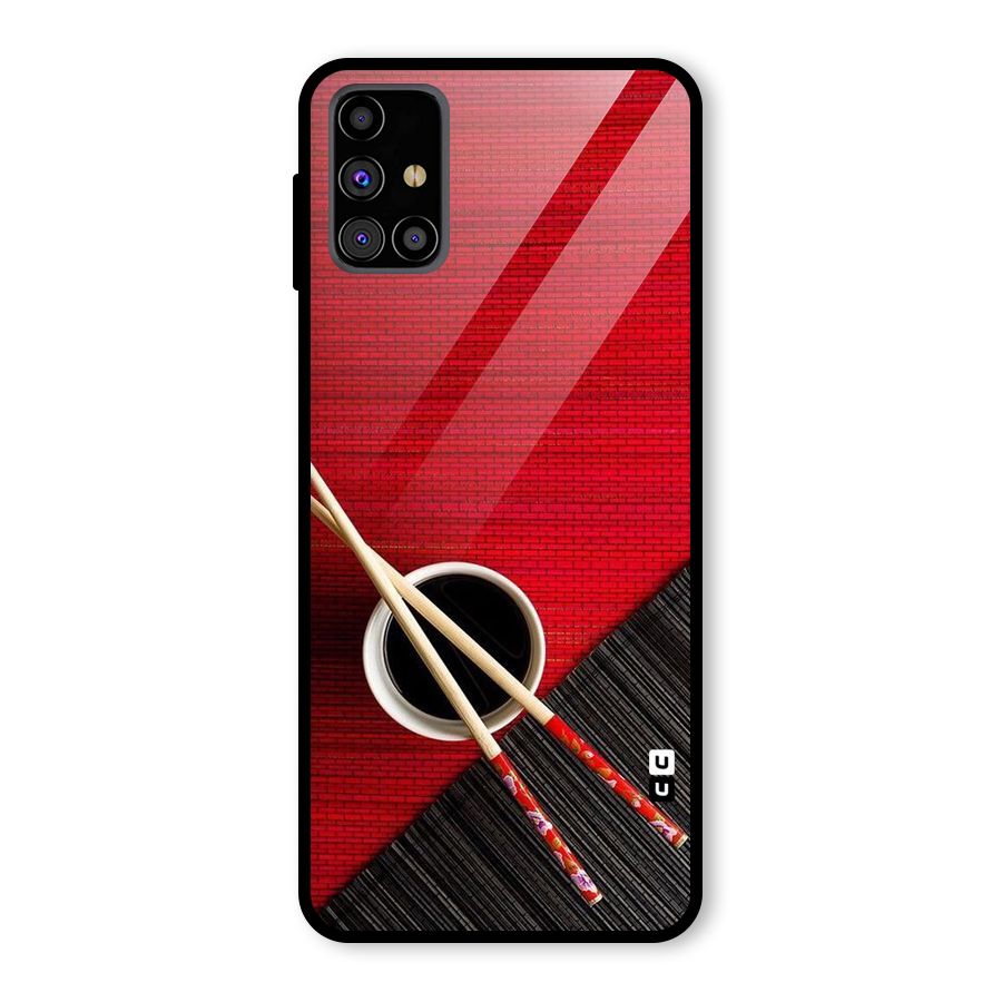 Cup Chopsticks Glass Back Case for Galaxy M31s