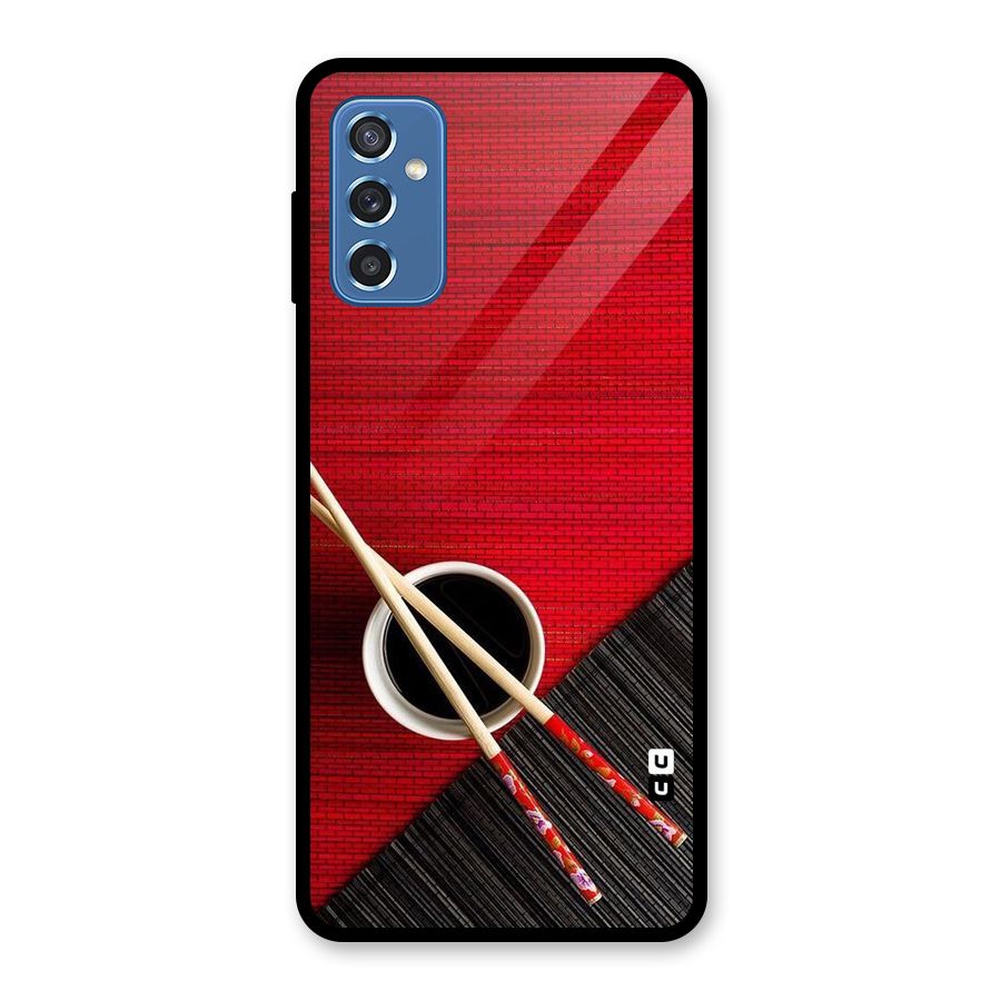 Cup Chopsticks Glass Back Case for Galaxy M52 5G