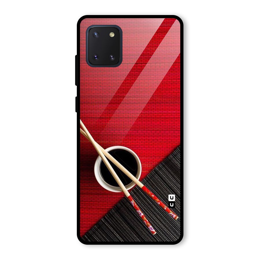 Cup Chopsticks Glass Back Case for Galaxy Note 10 Lite