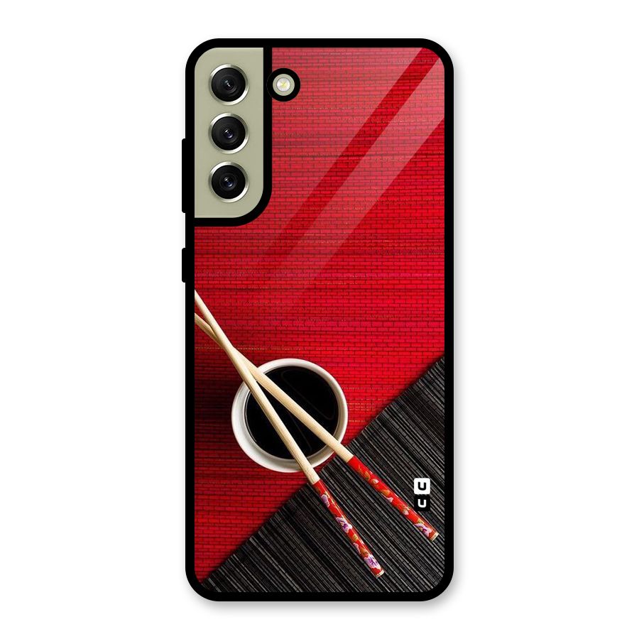 Cup Chopsticks Glass Back Case for Galaxy S21 FE 5G