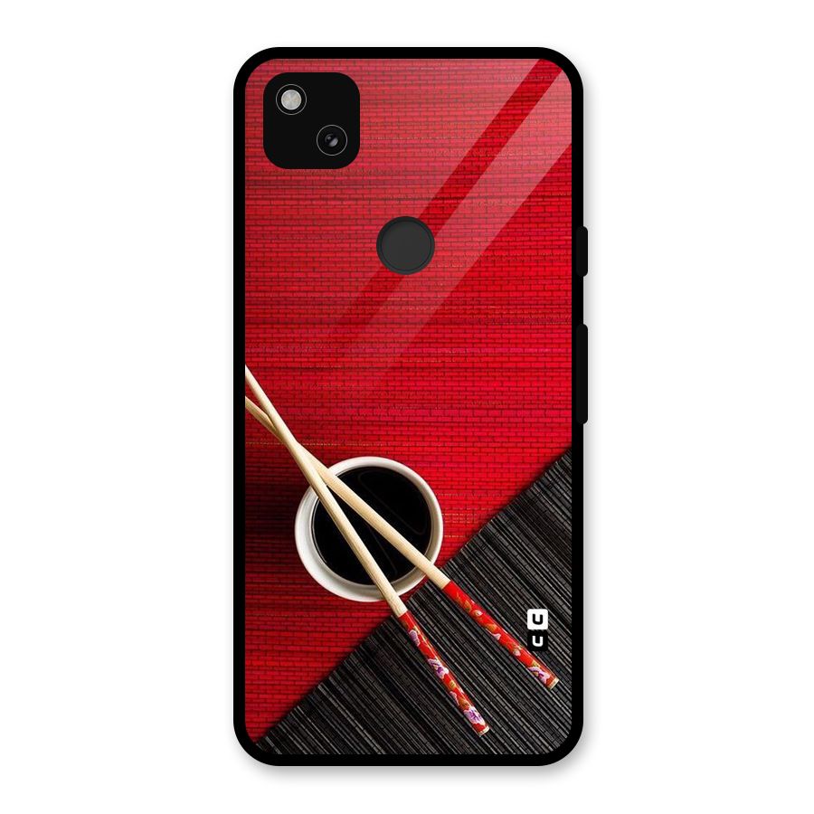 Cup Chopsticks Glass Back Case for Google Pixel 4a