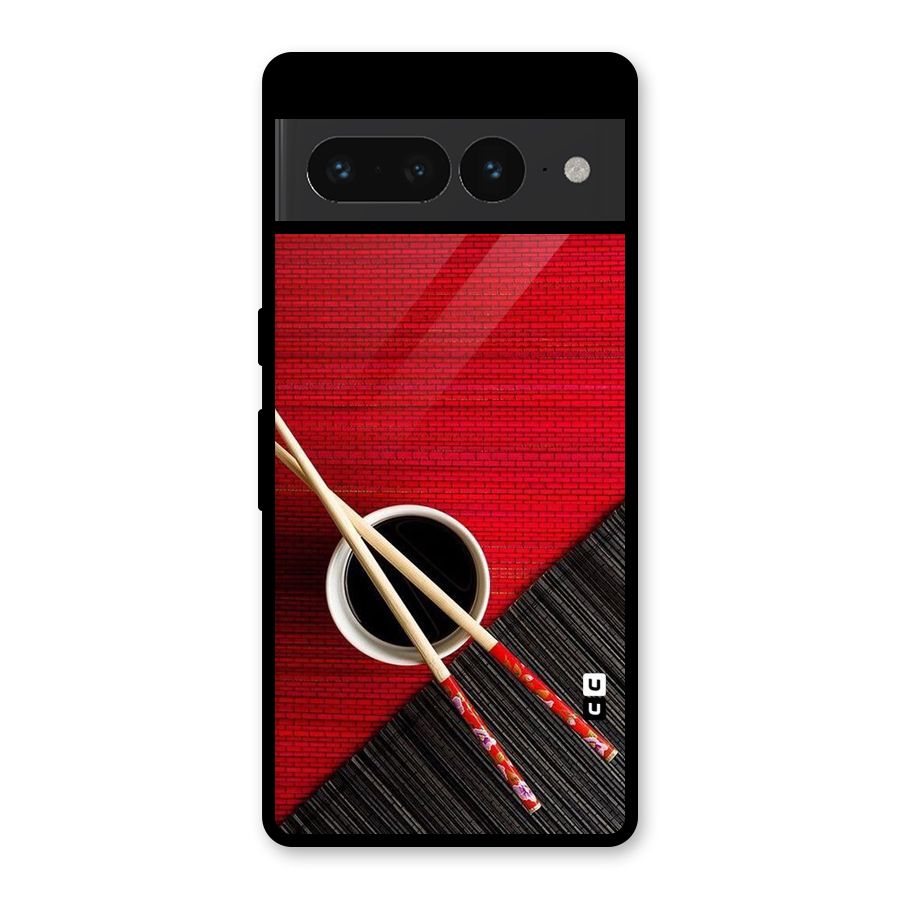 Cup Chopsticks Glass Back Case for Google Pixel 7 Pro