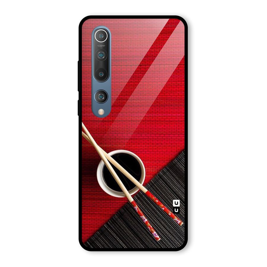 Cup Chopsticks Glass Back Case for Mi 10