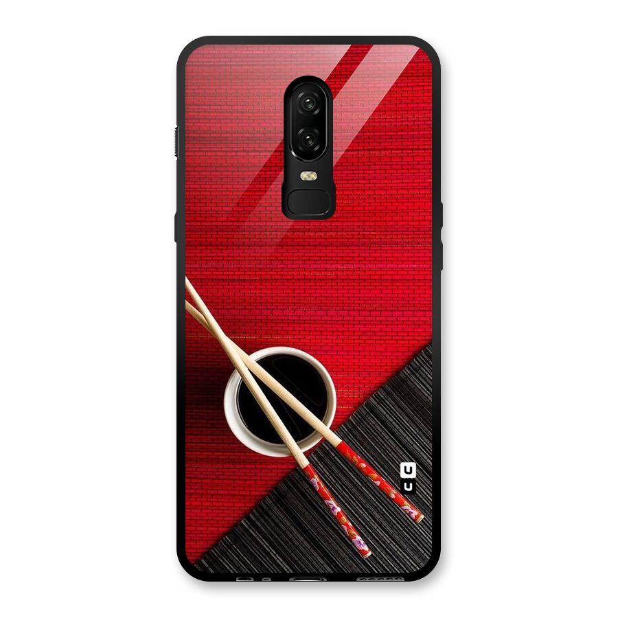 Cup Chopsticks Glass Back Case for OnePlus 6