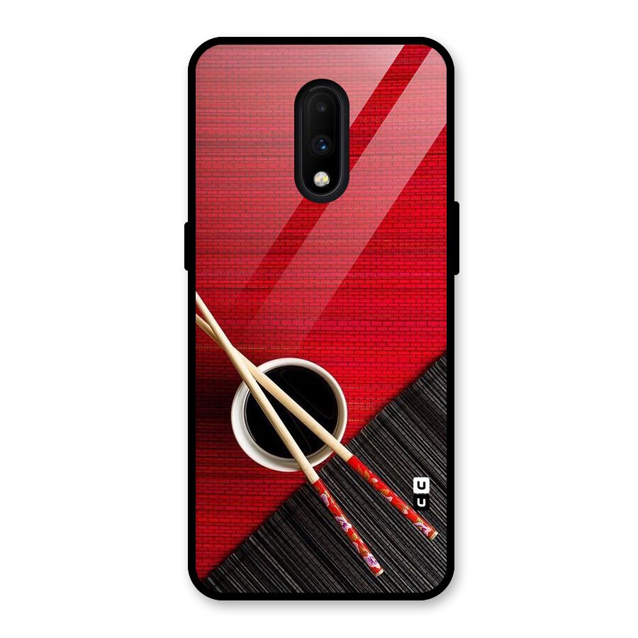 Cup Chopsticks Glass Back Case for OnePlus 7