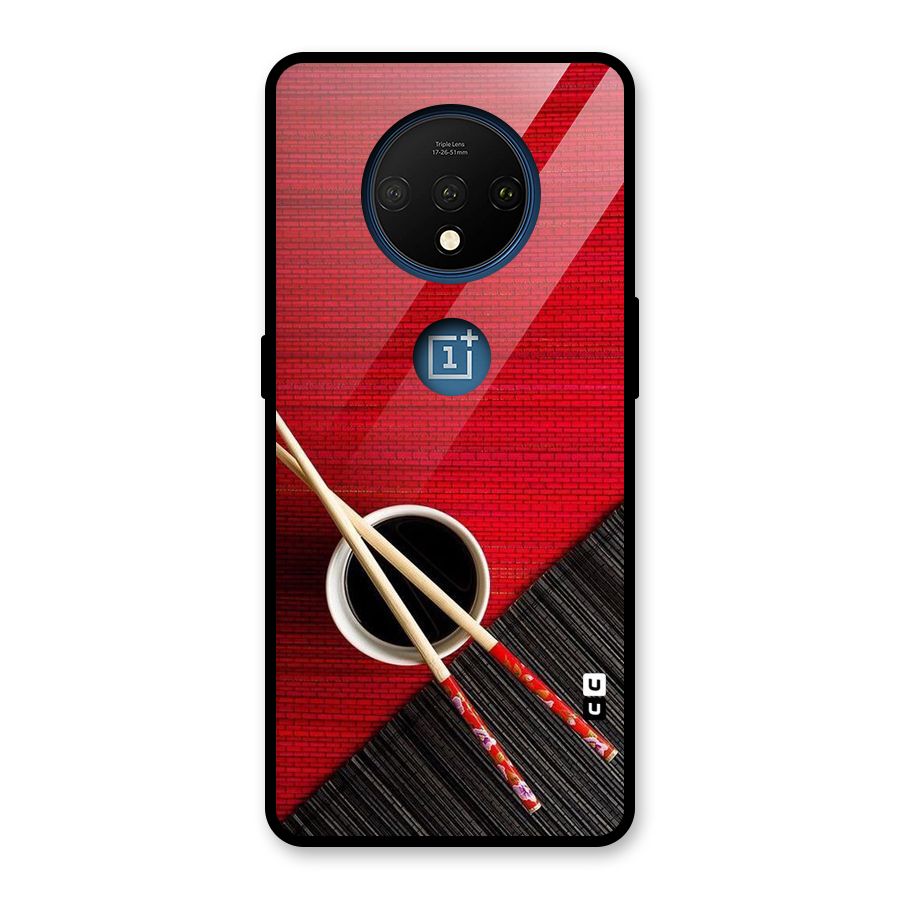 Cup Chopsticks Glass Back Case for OnePlus 7T
