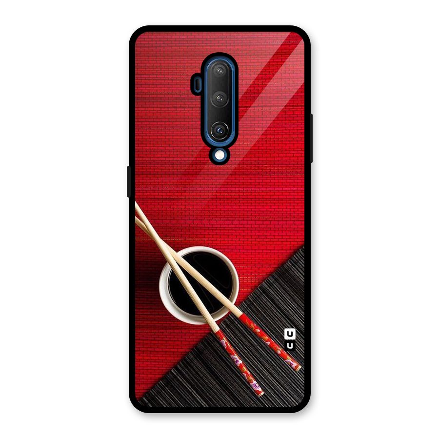 Cup Chopsticks Glass Back Case for OnePlus 7T Pro