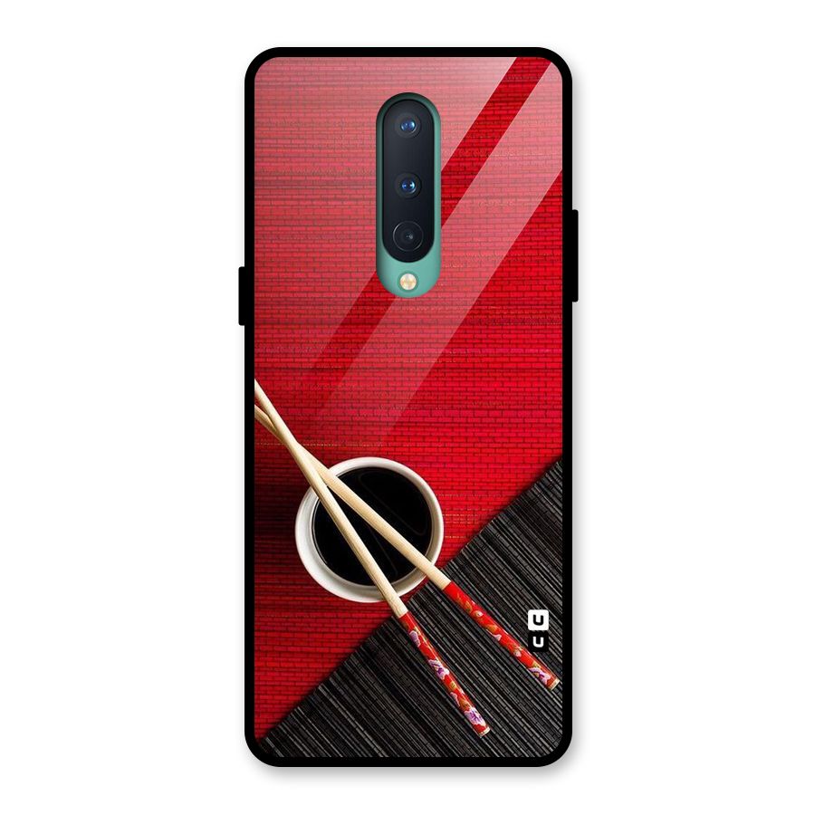 Cup Chopsticks Glass Back Case for OnePlus 8