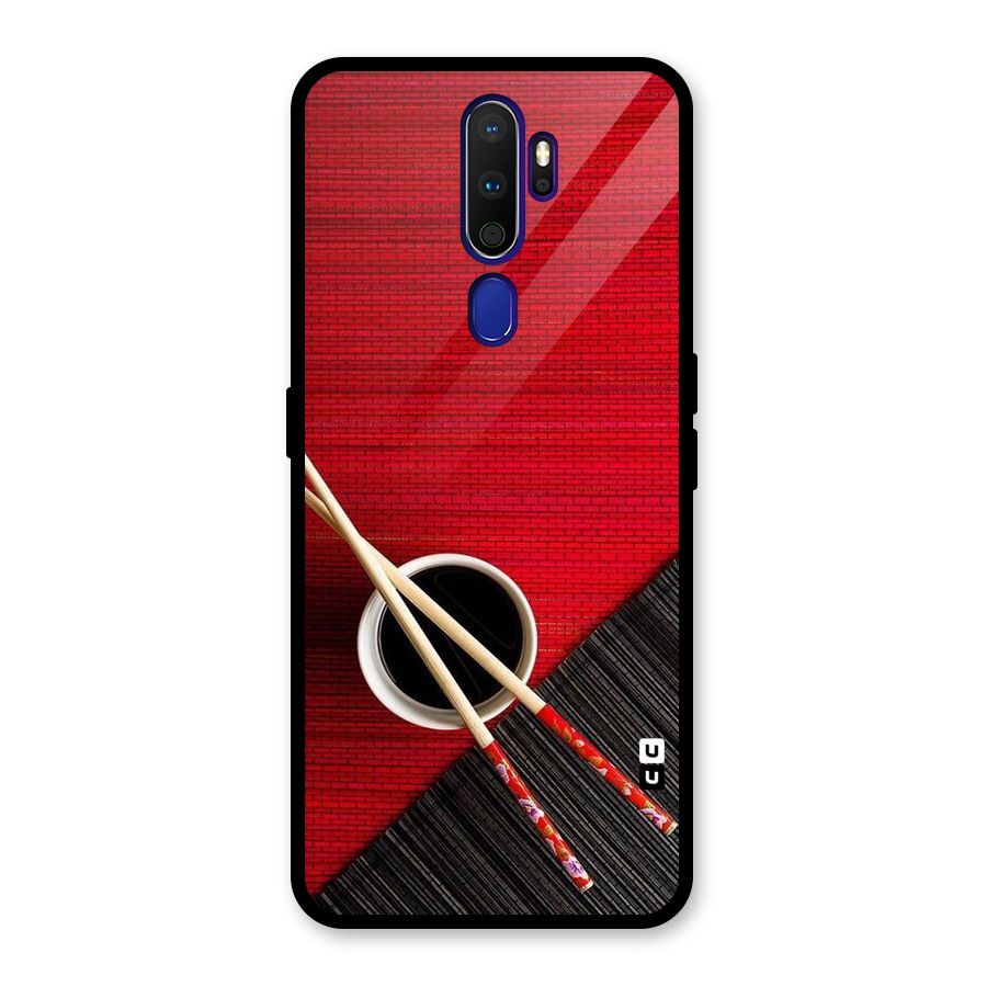 Cup Chopsticks Glass Back Case for Oppo A9 (2020)