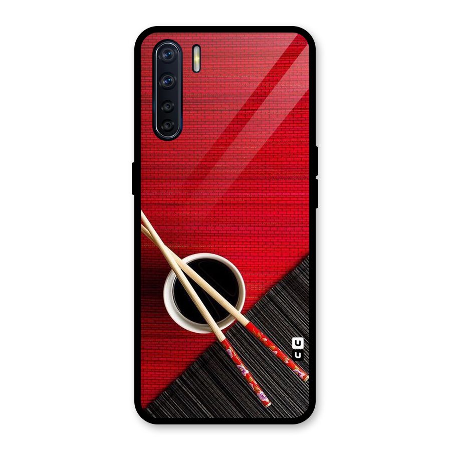 Cup Chopsticks Glass Back Case for Oppo F15