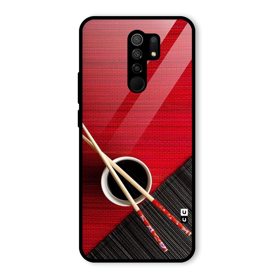 Cup Chopsticks Glass Back Case for Poco M2