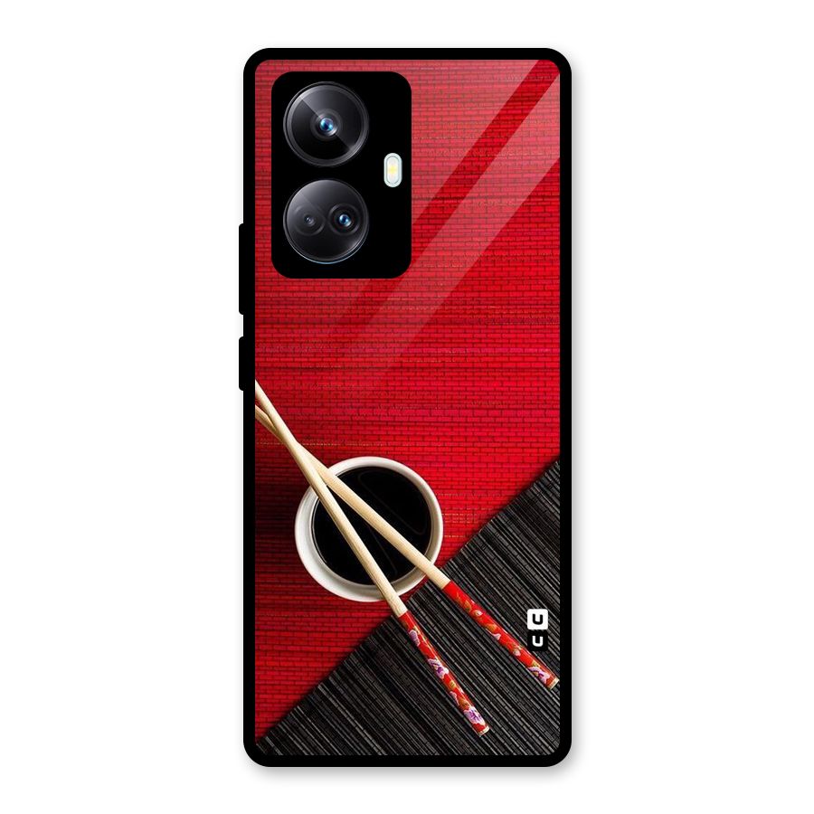 Cup Chopsticks Glass Back Case for Realme 10 Pro Plus
