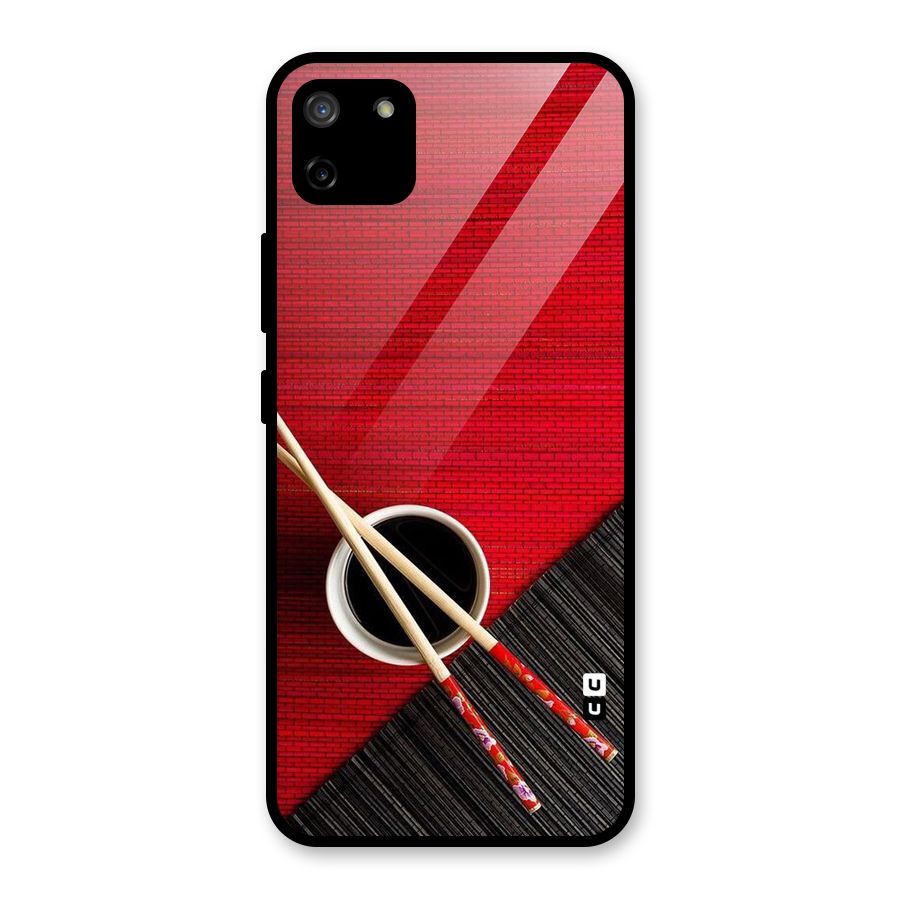 Cup Chopsticks Glass Back Case for Realme C11