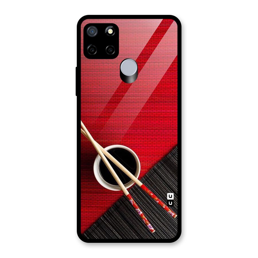 Cup Chopsticks Glass Back Case for Realme C12
