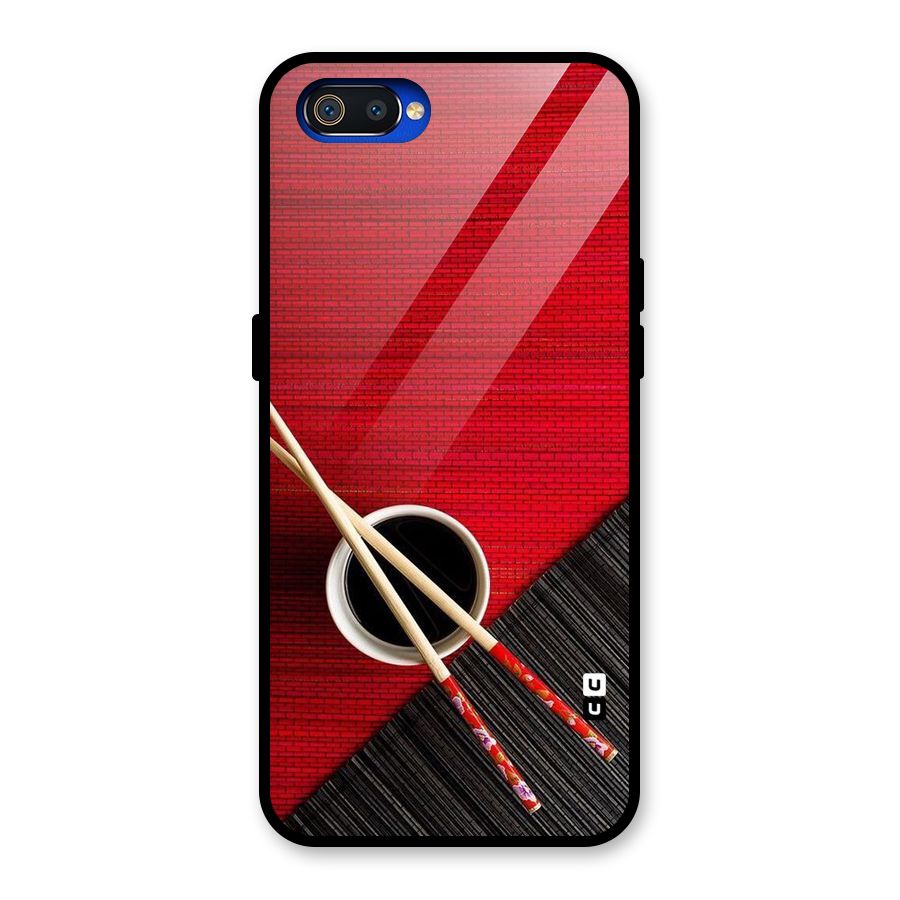 Cup Chopsticks Glass Back Case for Realme C2