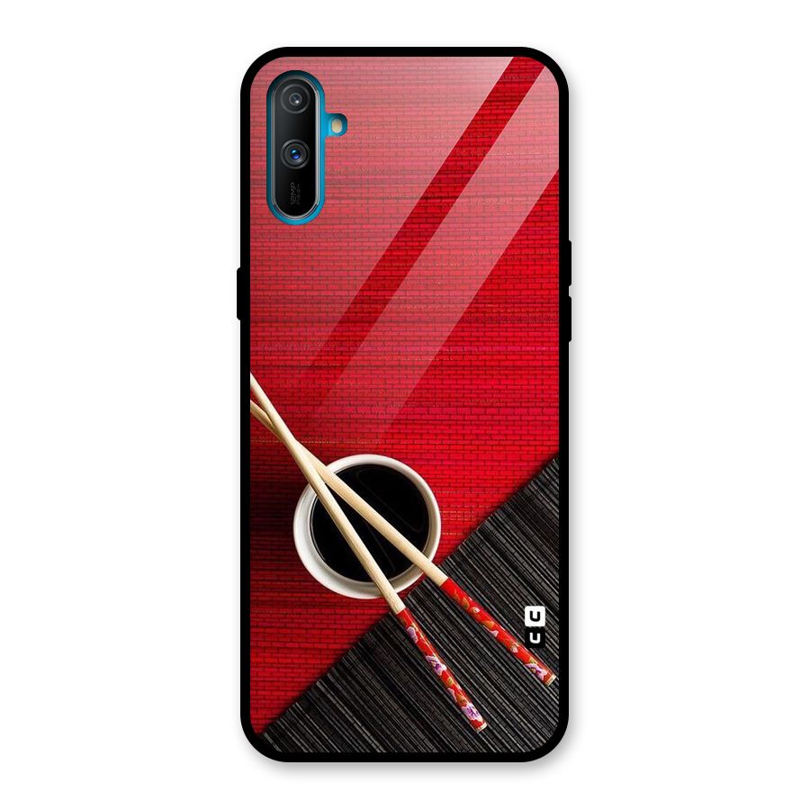 Cup Chopsticks Glass Back Case for Realme C3