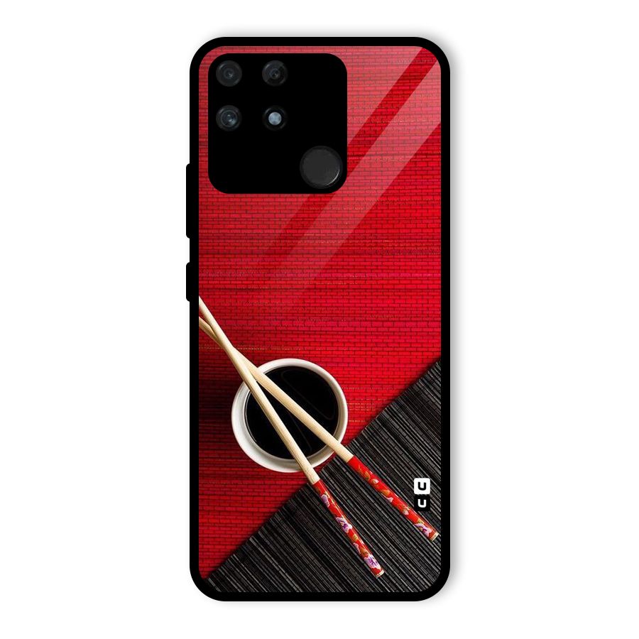 Cup Chopsticks Glass Back Case for Realme Narzo 50A