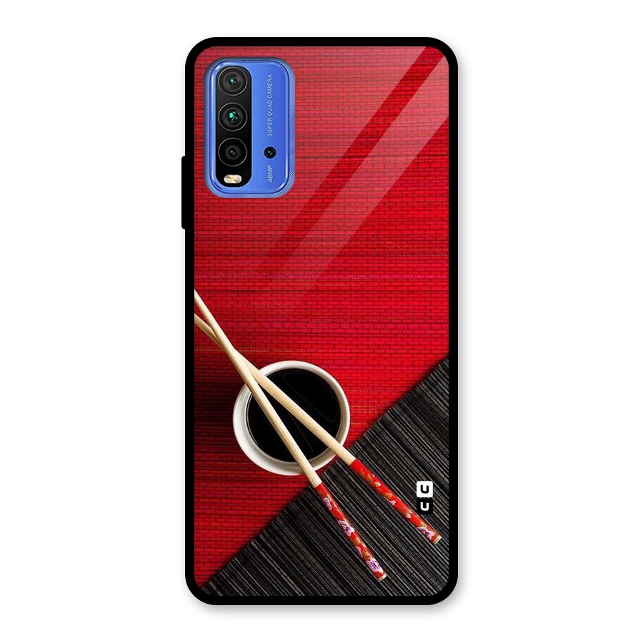 Cup Chopsticks Glass Back Case for Redmi 9 Power