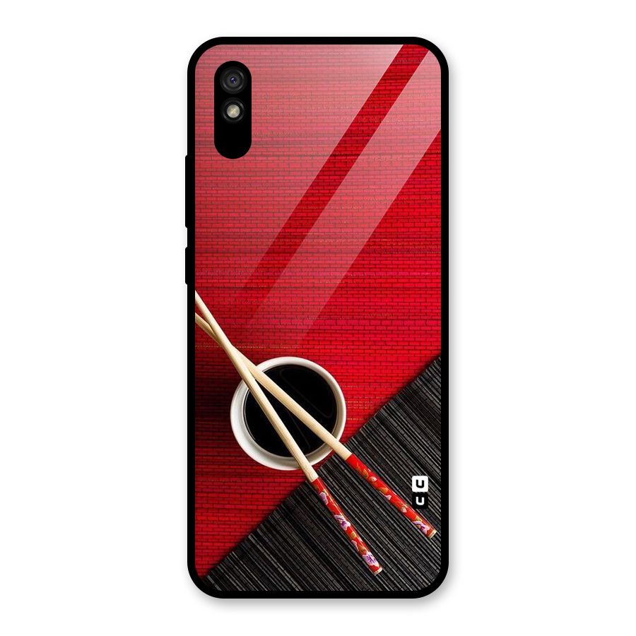 Cup Chopsticks Glass Back Case for Redmi 9i