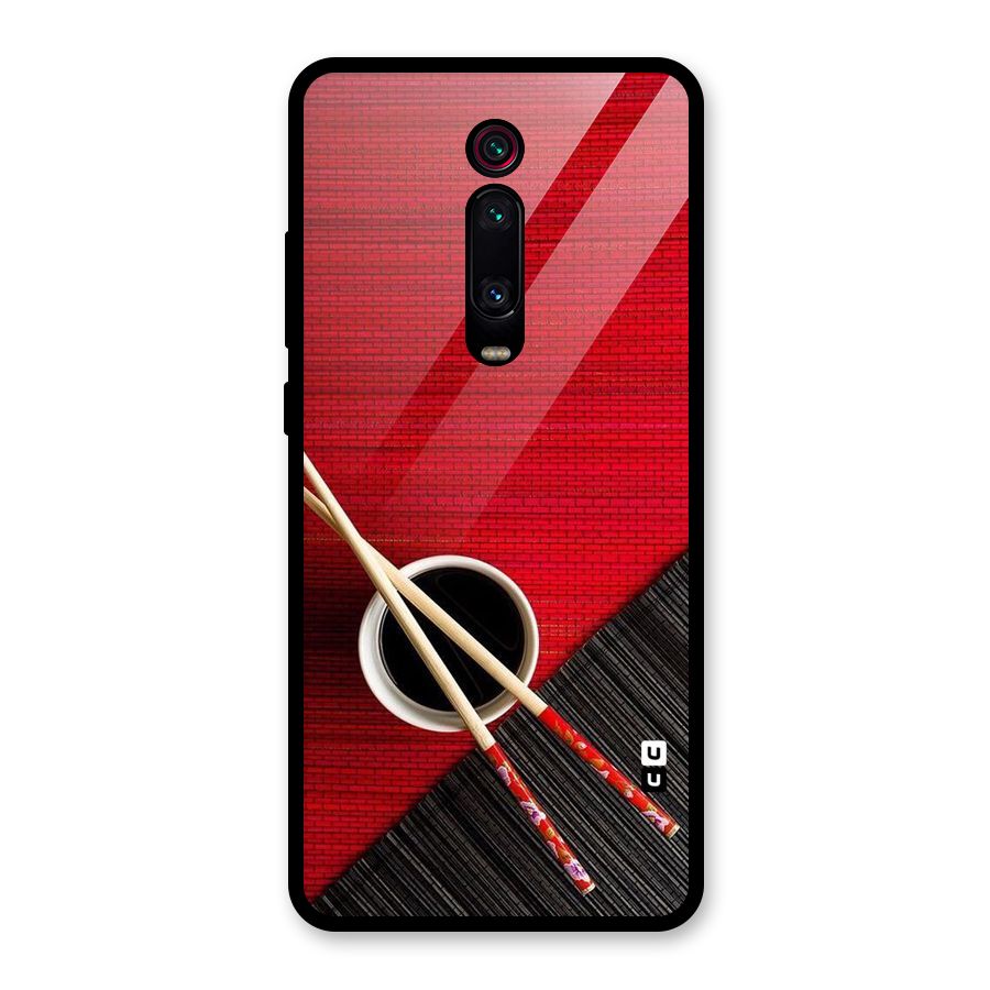 Cup Chopsticks Glass Back Case for Redmi K20 Pro