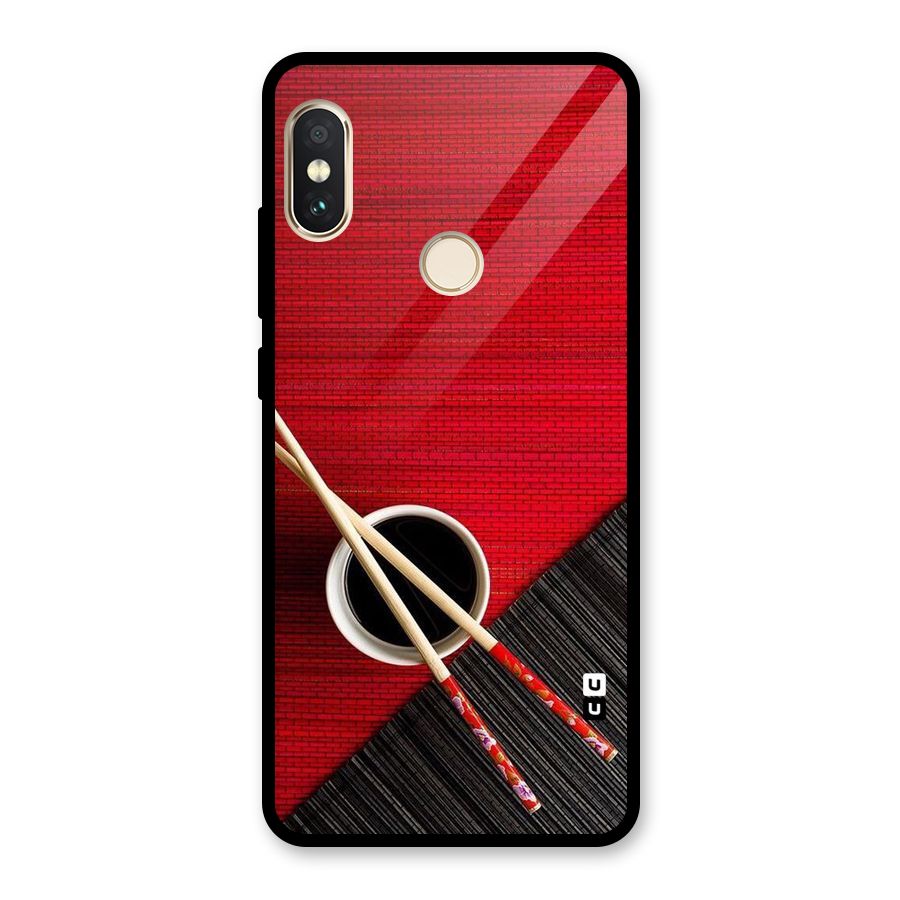 Cup Chopsticks Glass Back Case for Redmi Note 5 Pro