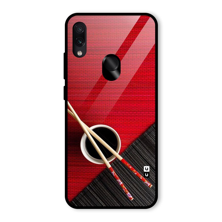 Cup Chopsticks Glass Back Case for Redmi Note 7 Pro