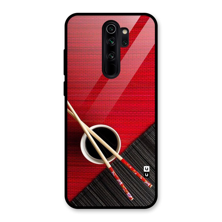 Cup Chopsticks Glass Back Case for Redmi Note 8 Pro