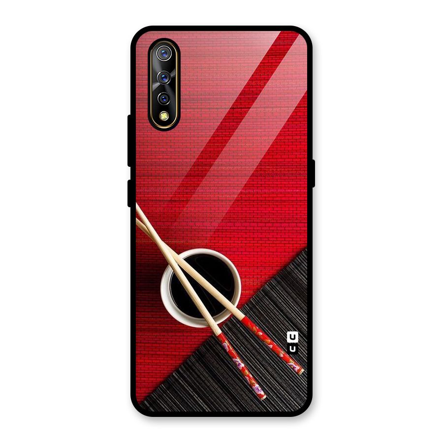 Cup Chopsticks Glass Back Case for Vivo S1