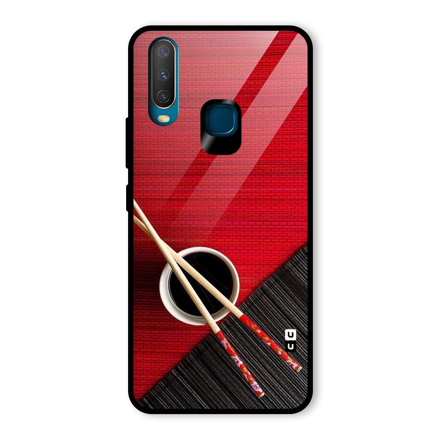 Cup Chopsticks Glass Back Case for Vivo U10