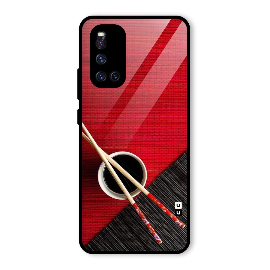 Cup Chopsticks Glass Back Case for Vivo V19