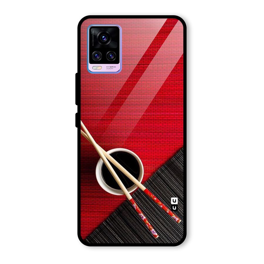 Cup Chopsticks Glass Back Case for Vivo V20 Pro