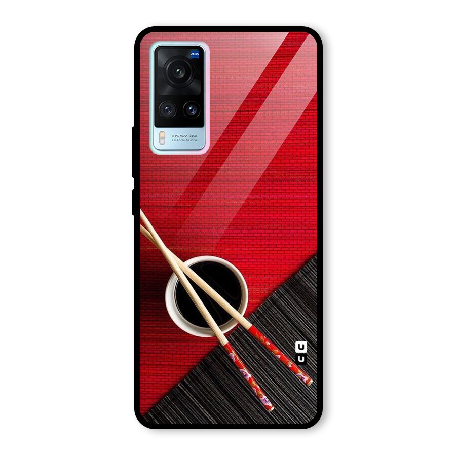 Cup Chopsticks Glass Back Case for Vivo X60
