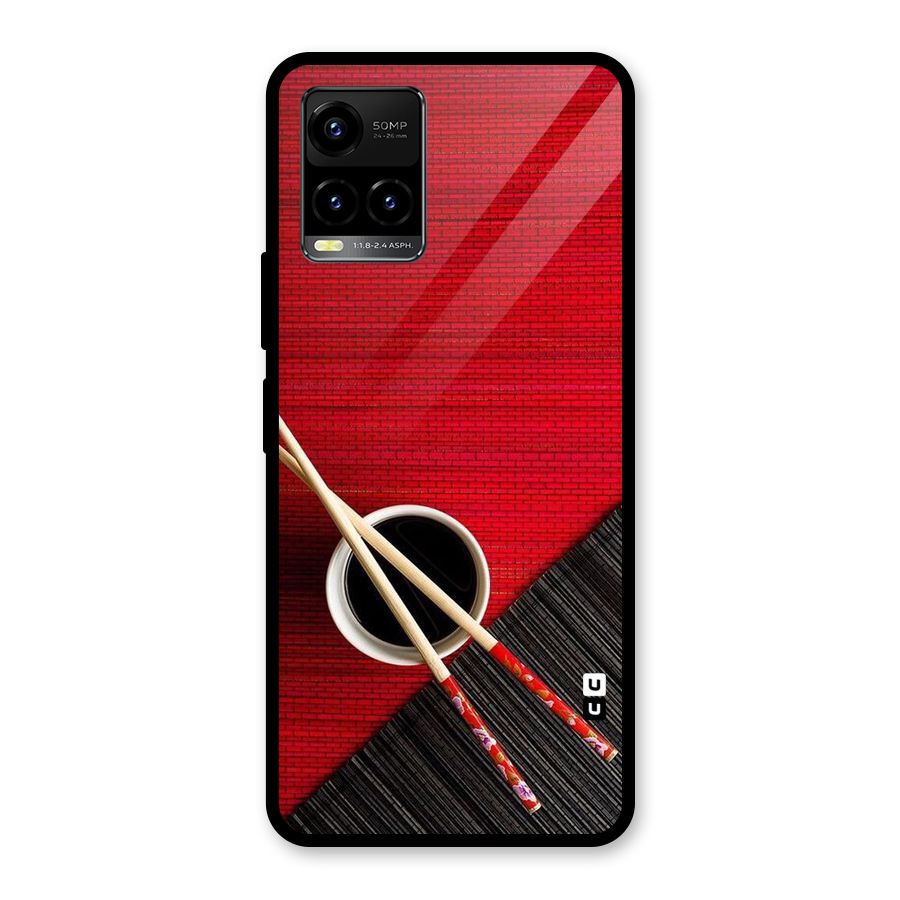 Cup Chopsticks Glass Back Case for Vivo Y21T