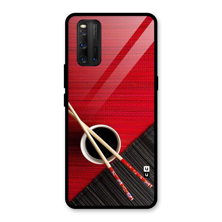 Cup Chopsticks Glass Back Case for Vivo iQOO 3
